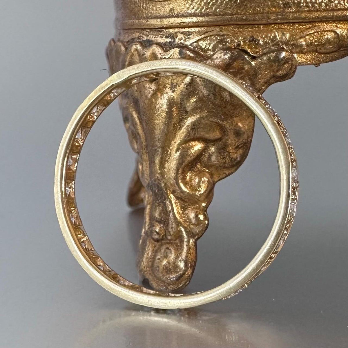 Antique 0.7 carat Diamond Full Eternity Band Ring - 22 ct Yellow Gold Diamonds Assessed by DGA Gem-A Specialist