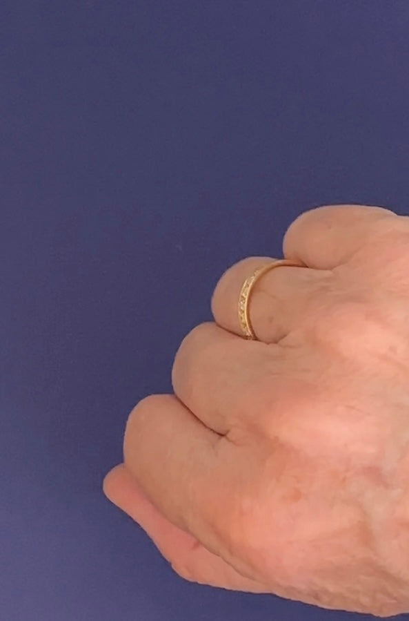 Antique 0.7 carat Diamond Full Eternity Band Ring - 22 ct Yellow Gold Diamonds Assessed by DGA Gem-A Specialist