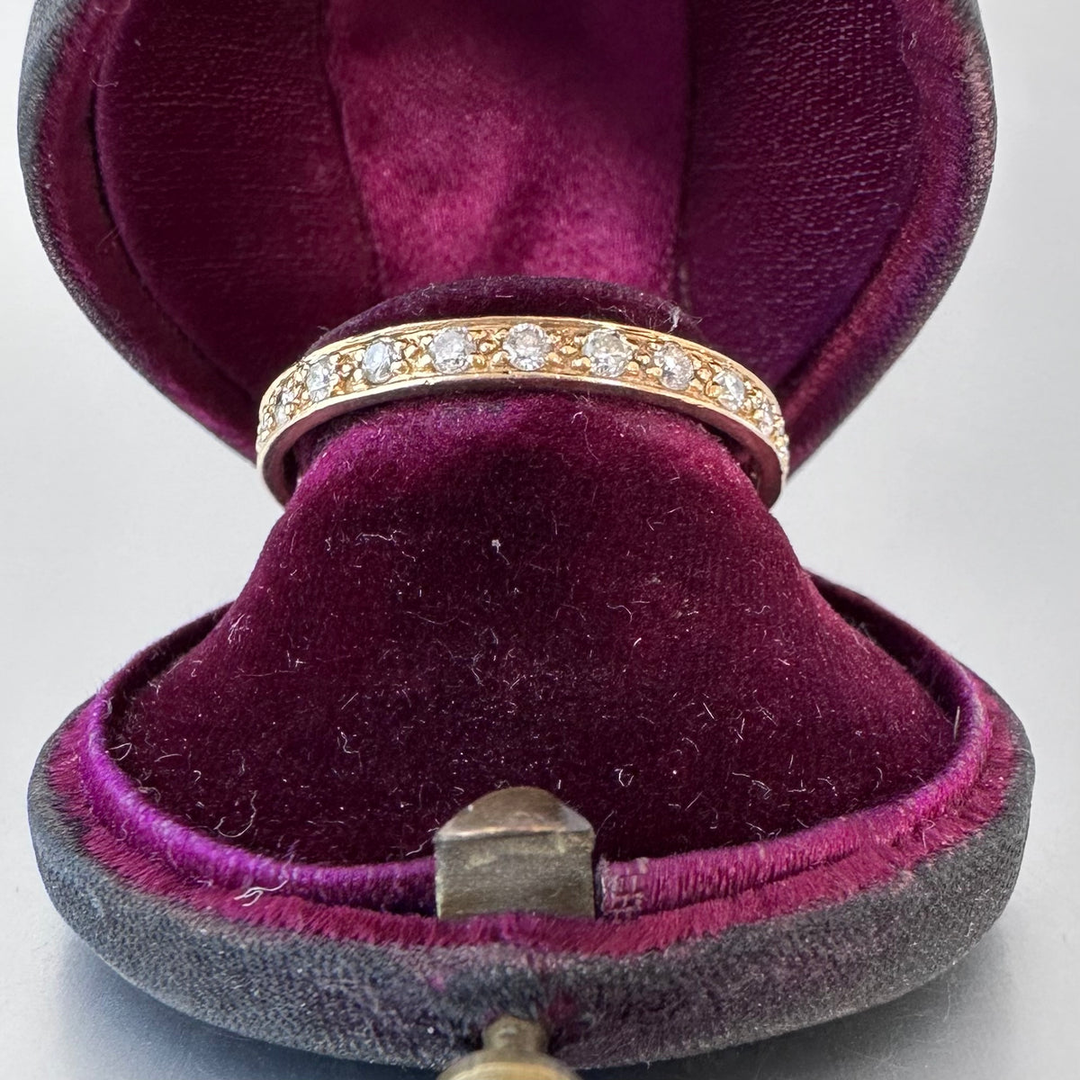 Antique 0.7 carat Diamond Full Eternity Band Ring - 22 ct Yellow Gold Diamonds Assessed by DGA Gem-A Specialist