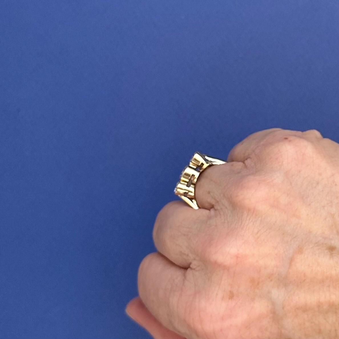 Antique 2 ct Diamond Trilogy Ring, 18 ct Gold Round Brilliant Cut Size Q / 8 Diamonds Assessed by DGA Gem-A Specialist